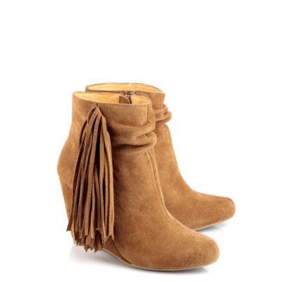 Buffalo Keilstiefelette aus Veloursleder