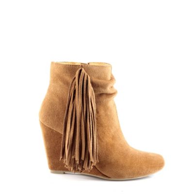 Buffalo Keilstiefelette aus Veloursleder