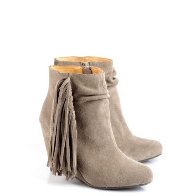 Buffalo Keilstiefelette aus Veloursleder