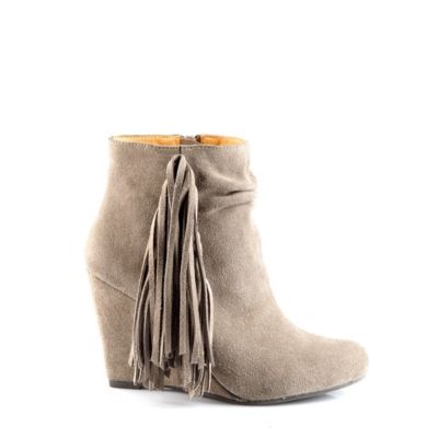 Buffalo Keilstiefelette aus Veloursleder
