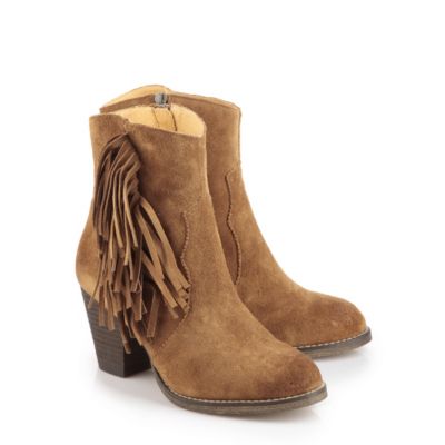Buffalo Stiefelette aus Veloursleder, used-Optik