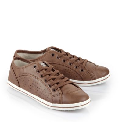 Buffalo Sneaker in cognac-farbener Lederoptik