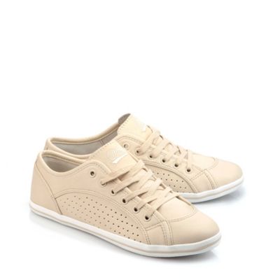 Buffalo Sneaker in beiger Lederoptik