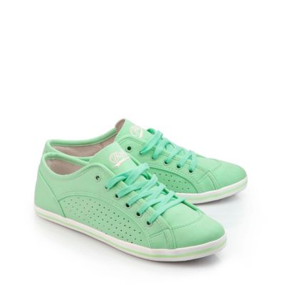 Buffalo Sneaker in mint-gr&uuml;ner Lederoptik