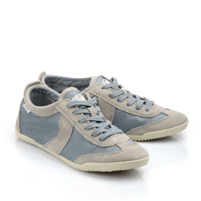 Buffalo Sneaker aus grauem Textil mit edlen Veloursledereins&auml;tzen