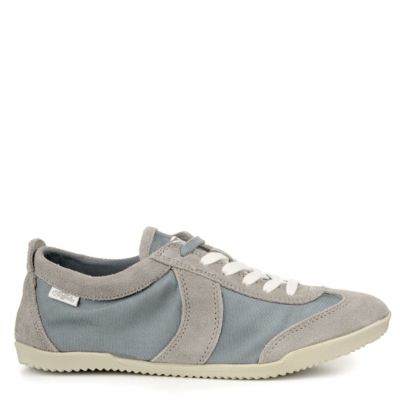 Buffalo Sneaker aus grauem Textil mit edlen Veloursledereins&auml;tzen