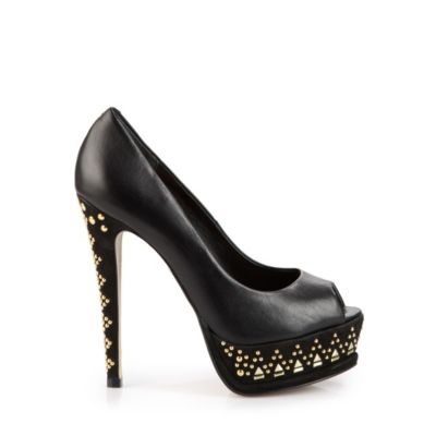 Buffalo Plateau-Peep Toes mit dekorativen Nieten