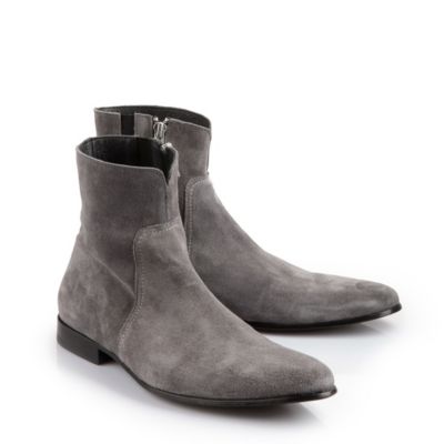 Buffalo Stiefelette aus grauem Veloursleder