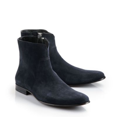 Buffalo Herren-Stiefelette aus Veloursleder in dunkelblau