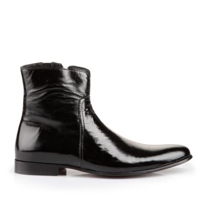 Buffalo Herren-Stiefelette aus schwarzem Lackleder