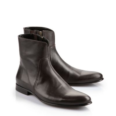 Buffalo Herren-Stiefelette aus Leder in dunkelbraun