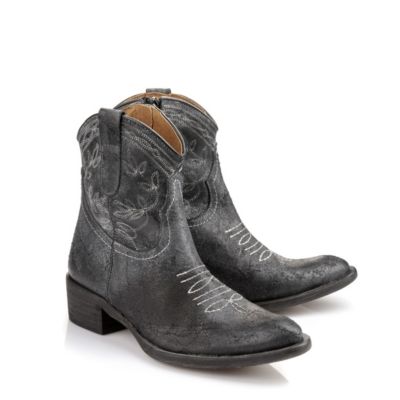 Buffalo Cowboy-Stiefel aus schwarzem Leder
