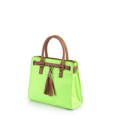 Buffalo Tasche aus neon-gr&uuml;nem Textil