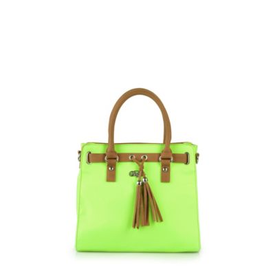 Buffalo Tasche aus neon-gr&uuml;nem Textil