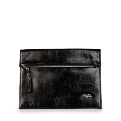 Buffalo Clutch in schwarzer Lederoptik