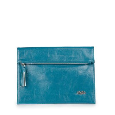 Buffalo Clutch in t&uuml;rkis-farbener Lederoptik