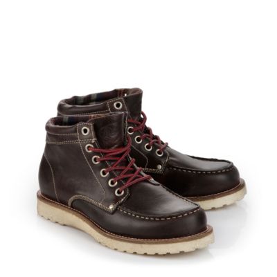 Buffalo Boot aus Leder in dunkelbraun