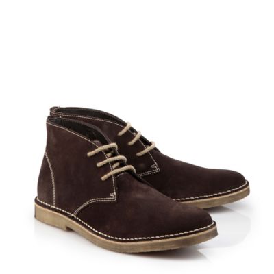 Buffalo Herrenhalbschuhe aus Veloursleder in dunkelbraun