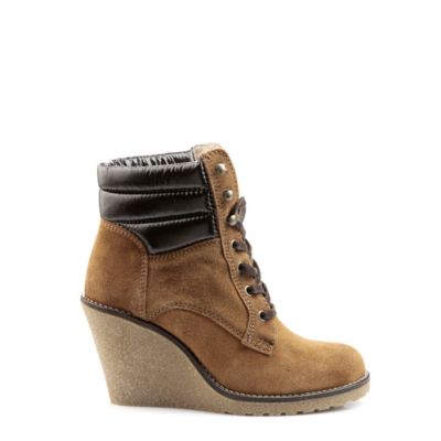 Buffalo Schn&uuml;rstiefelette aus Veloursleder
