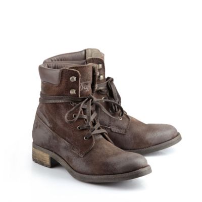 Buffalo Boots aus Veloursleder in dunkelbraun