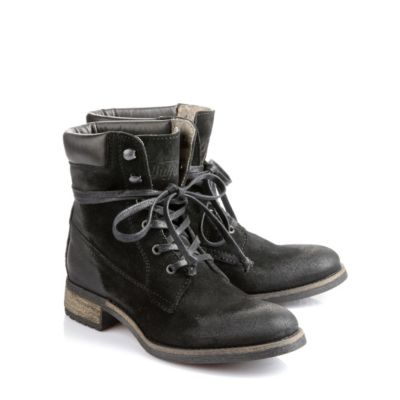 Buffalo Boot aus schwarzem Veloursleder