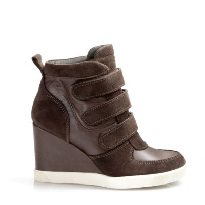 Buffalo Keilsneaker aus Veloursleder/Leder