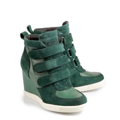 Buffalo Keilsneaker aus Leder/Veloursleder