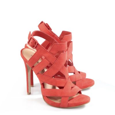 Buffal Plateau-Sandalette aus Veloursleder